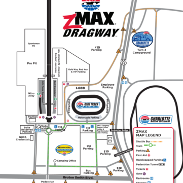 2025 zMAX Dragway Map