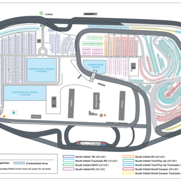 2025 Coca-Cola 600 Infield Camping Map