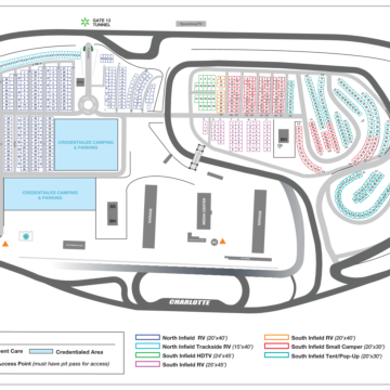 2025 Bank of America ROVAL 400 Infield Camping Map