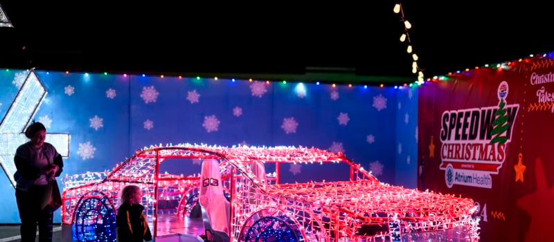 Making its debut at Speedway Christmas, wrapped completely in holiday lights, the dazzling Toyota Camry Stock Car is the perfect way to kick off your holiday adventure into the festive walking trail. 