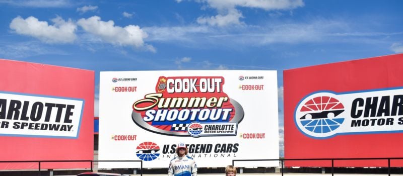 Brothers Max and Roo Reaves meet in Victory Lane, similar to when both boys celebrated wins on the same nights in Rounds 1 and 4 of the Cook Out Summer Shootout. 
