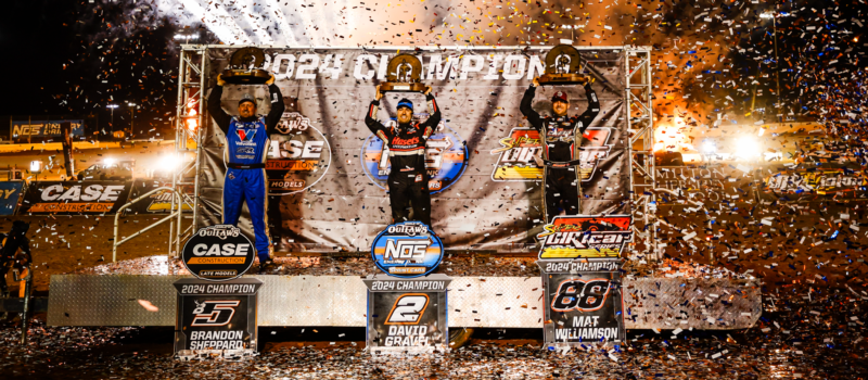 Brandon Sheppard (World of Outlaws CASE Construction Equipment Late Models), David Gravel (World of Outlaws NOS Energy Drink Sprint Cars) and Mat Williamson (Super DIRTcar Series) were all crowned season champions following the 2024 World of Outlaws World Finals. 