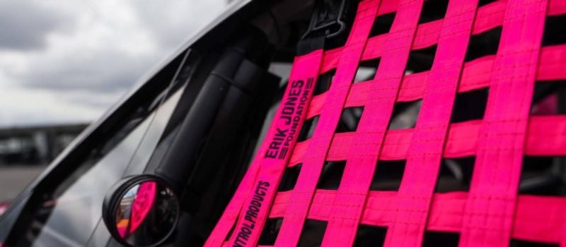 Donated by the Erik Jones Foundation, each NASCAR Cup Series drive will feature a pink window net on their car at the Bank of America ROVAL™ 400 to raise awareness of breast cancer. 